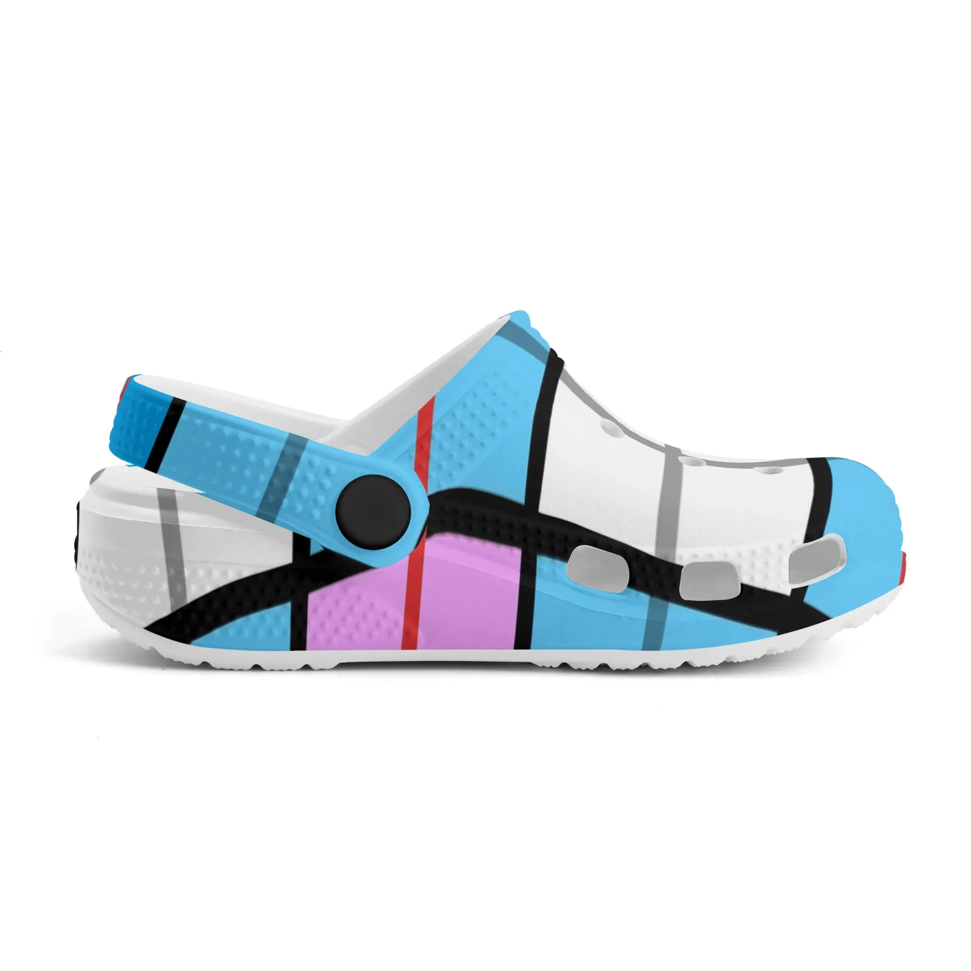✨'Clyde Sky Candy' Happy Tartan ® Kids Classic Clogs✨