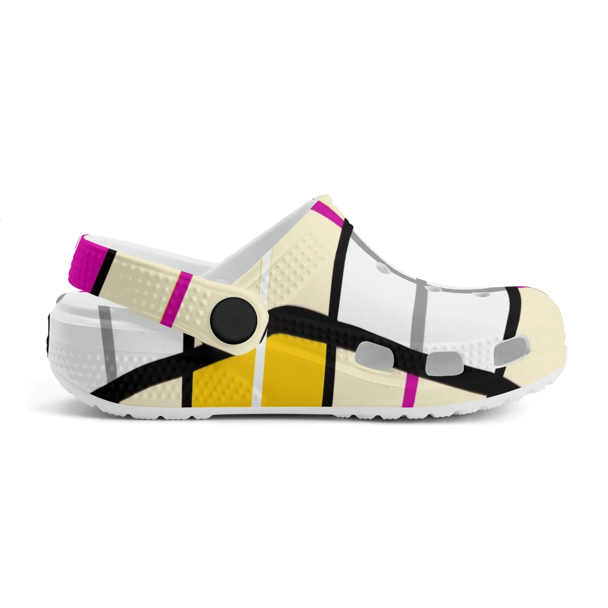 ✨'Clyde Sky Rhubarb' Happy Tartan ® Kids Classic Clogs✨