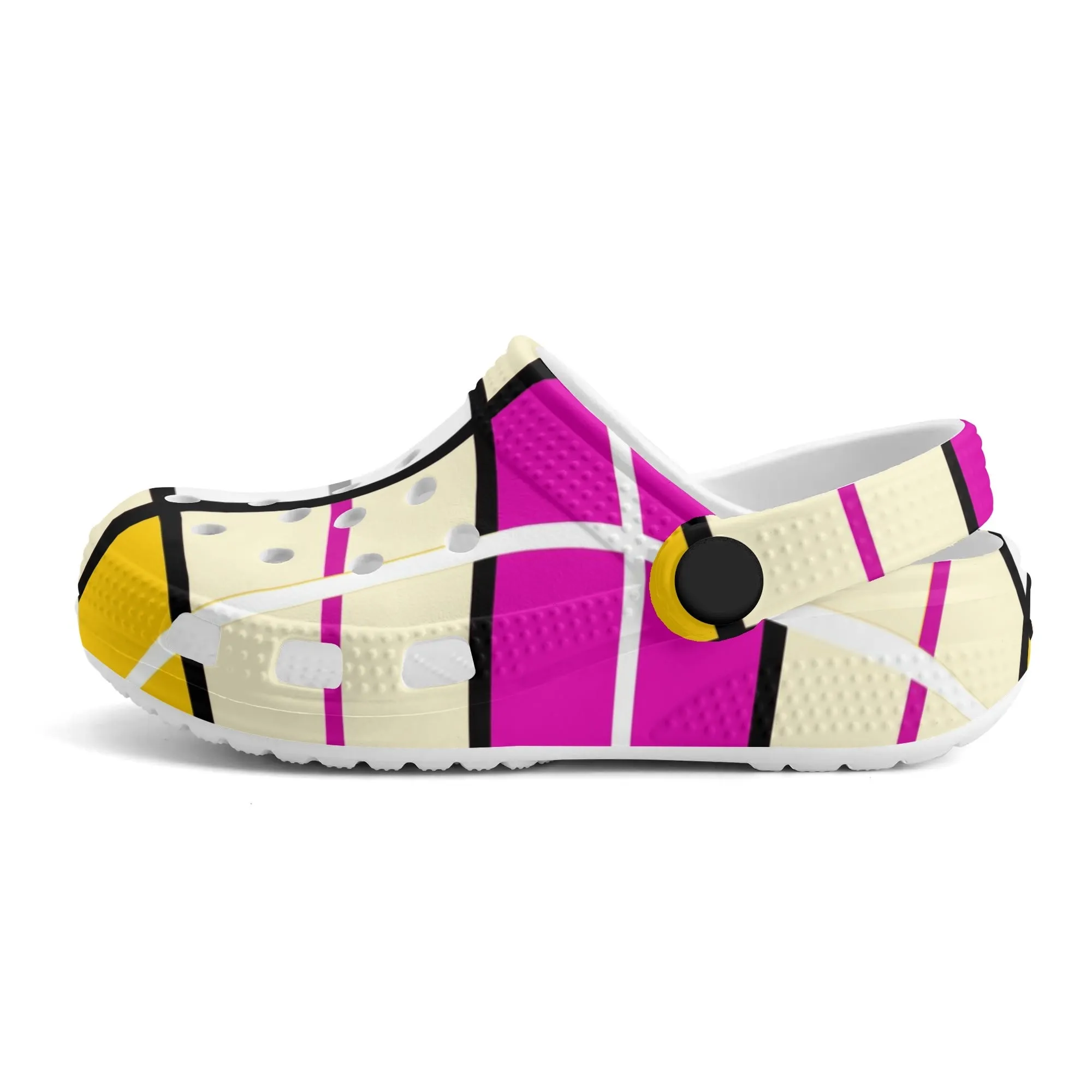 ✨'Clyde Sky Rhubarb' Happy Tartan ® Kids Classic Clogs✨