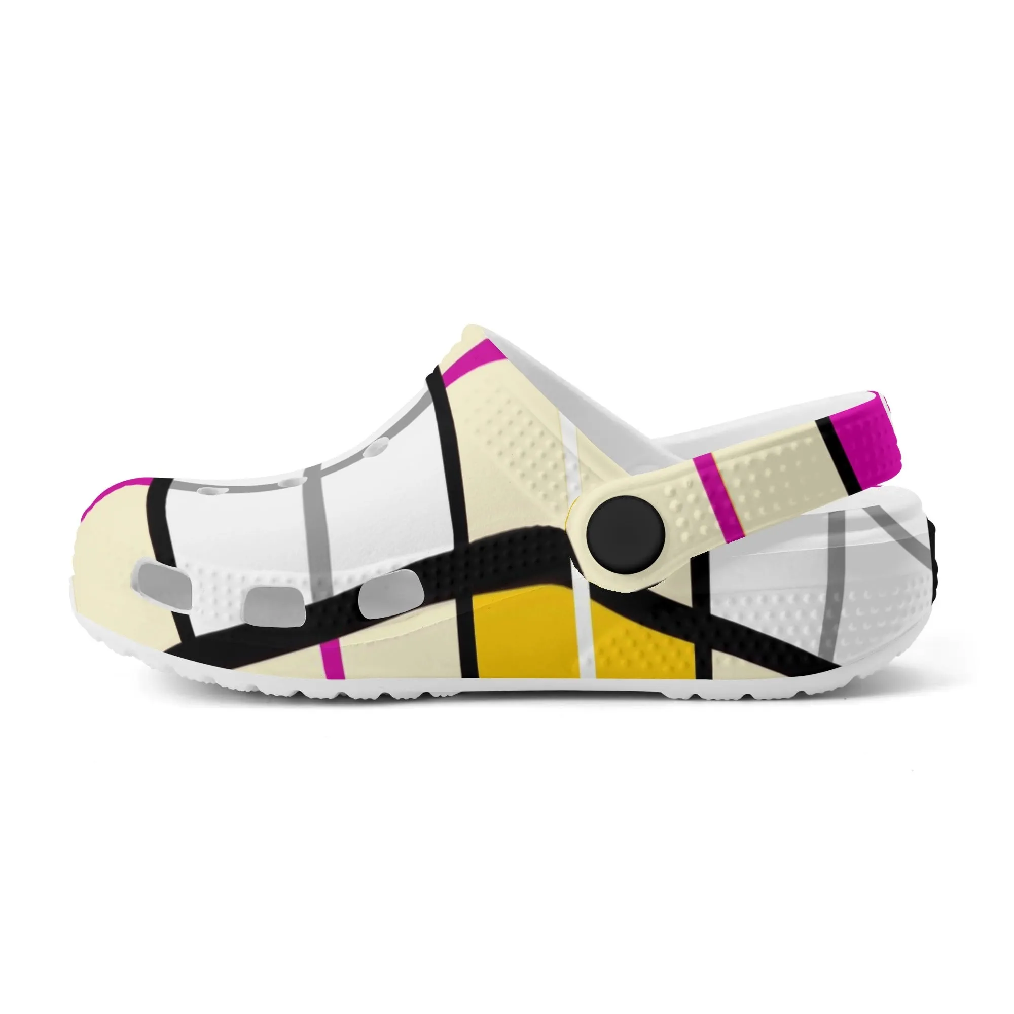 ✨'Clyde Sky Rhubarb' Happy Tartan ® Kids Classic Clogs✨
