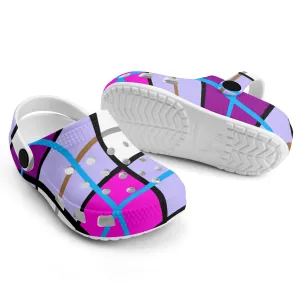 ✨'Clyde Sky Sweet' Happy Tartan® Kids Classic Clogs✨