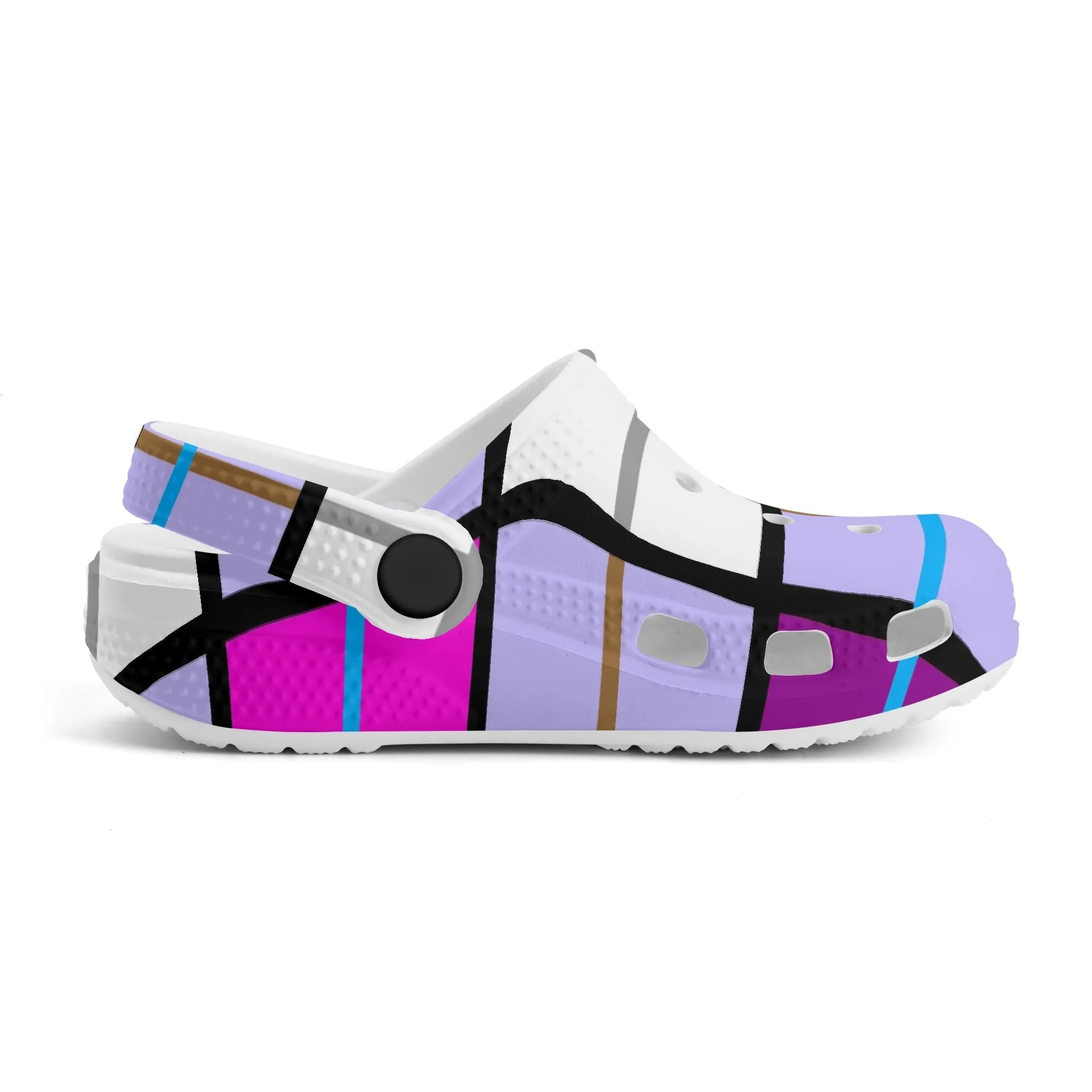 ✨'Clyde Sky Sweet' Happy Tartan® Kids Classic Clogs✨