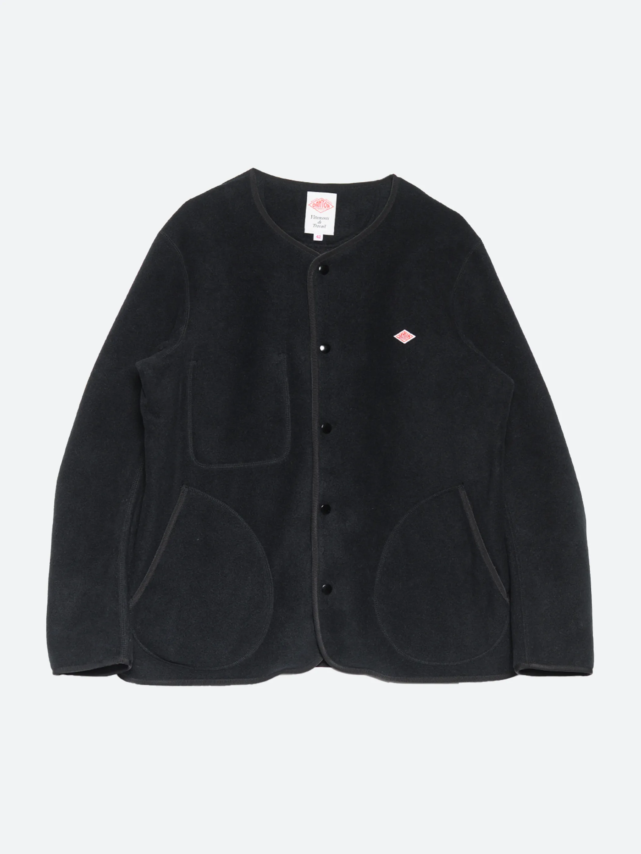 Collarless Fleece Jacket