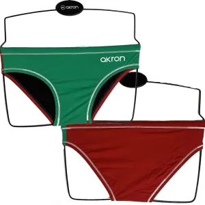 COSTUME AKRON ITALIA UOMO SLIP NUOTO PISCINA BICOLOR VERDE ROSSO