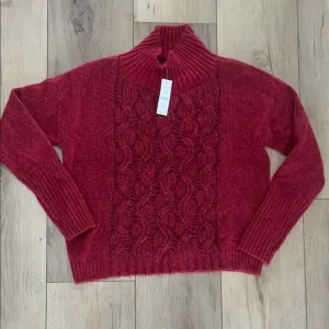 Cozy Red Cable Knit Sweater
