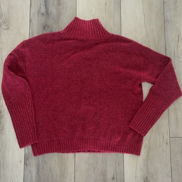 Cozy Red Cable Knit Sweater