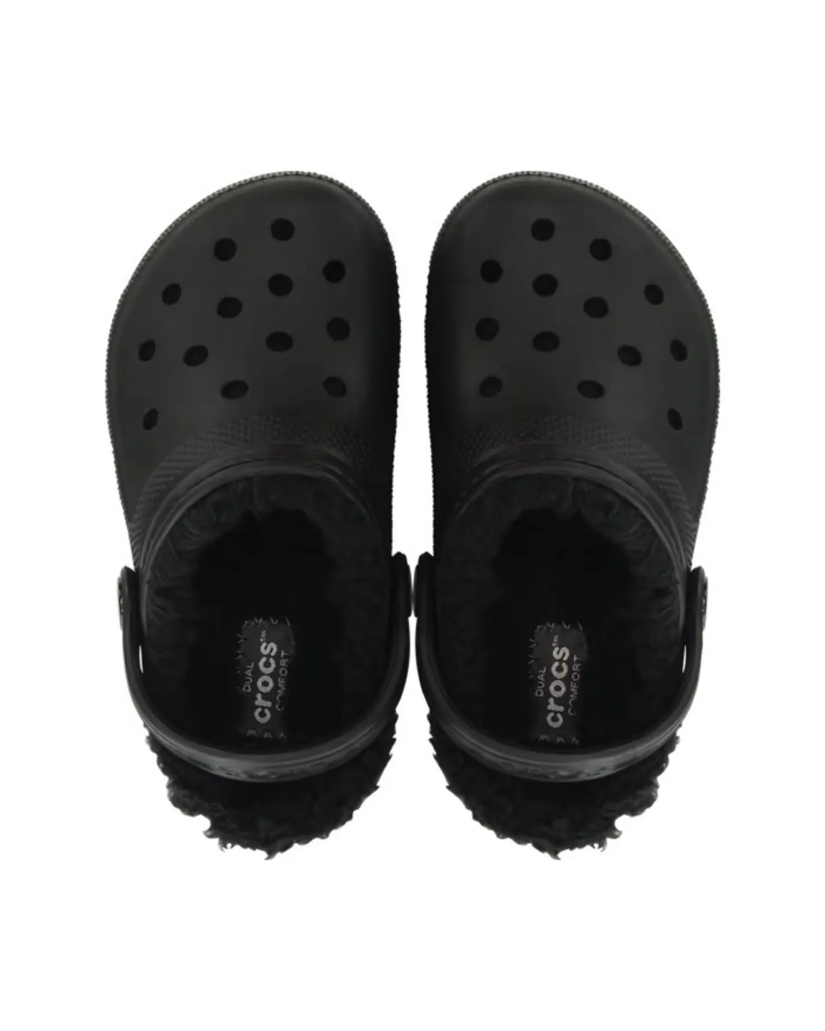 Crocs Kids' Classic Fuzzy Lined Clog in Black