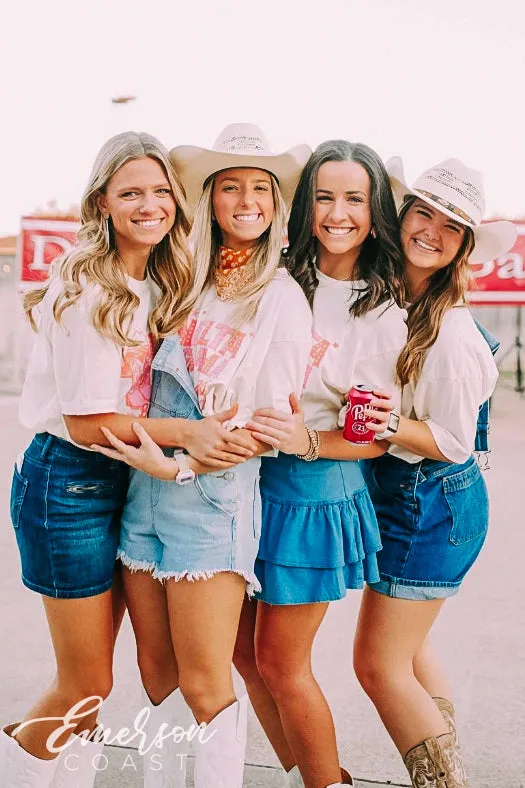 Delta Gamma Philanthropy Backyard BBQ Cowboy Boots Tee