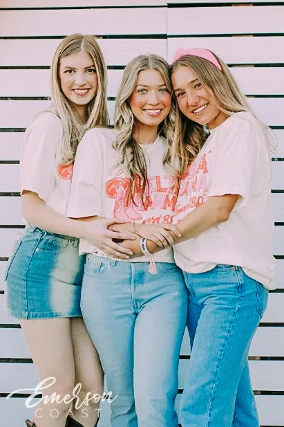 Delta Gamma Philanthropy Backyard BBQ Cowboy Boots Tee