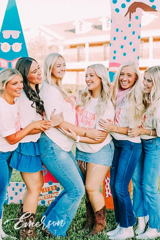 Delta Gamma Philanthropy Backyard BBQ Cowboy Boots Tee