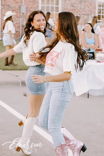 Delta Gamma Philanthropy Backyard BBQ Cowboy Boots Tee