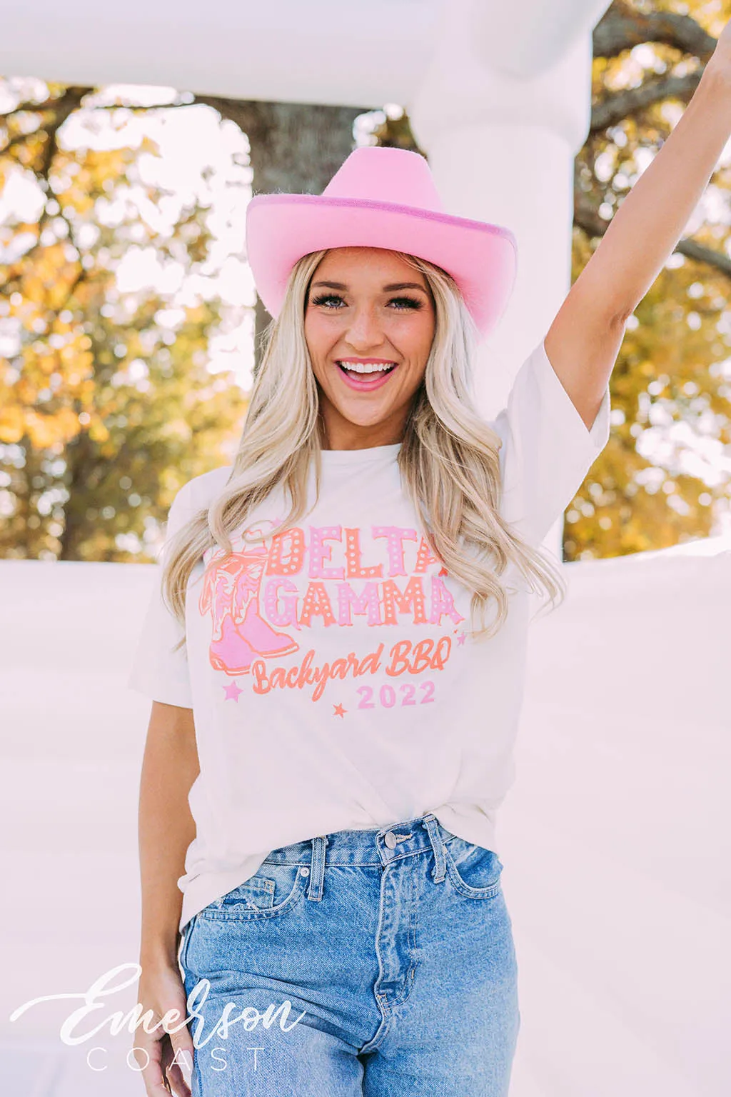 Delta Gamma Philanthropy Backyard BBQ Cowboy Boots Tee