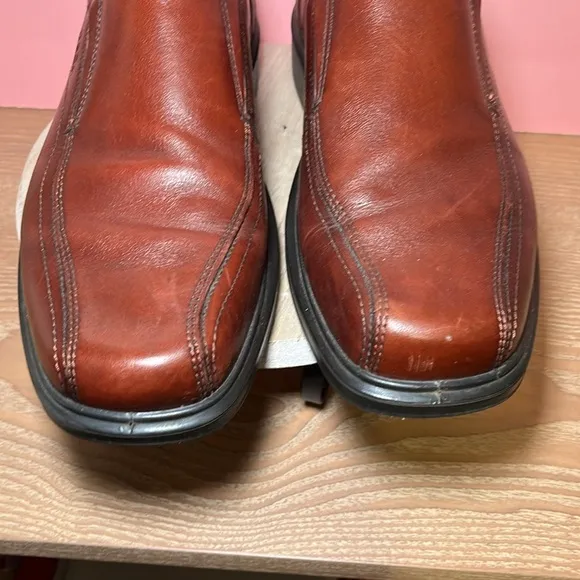 ECCO Helsinki 2.0 Apron Toe Slip On Loafer Brown Leather Office Cushion Casual