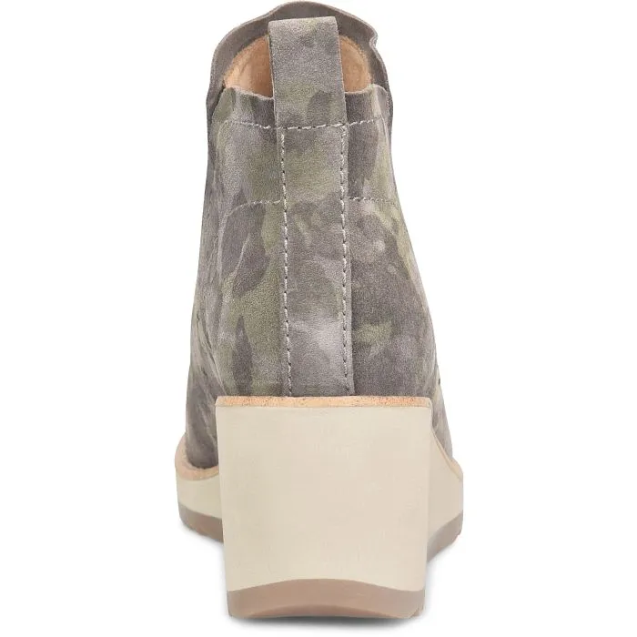 Emeree waterproof wedge bootie in olive camo