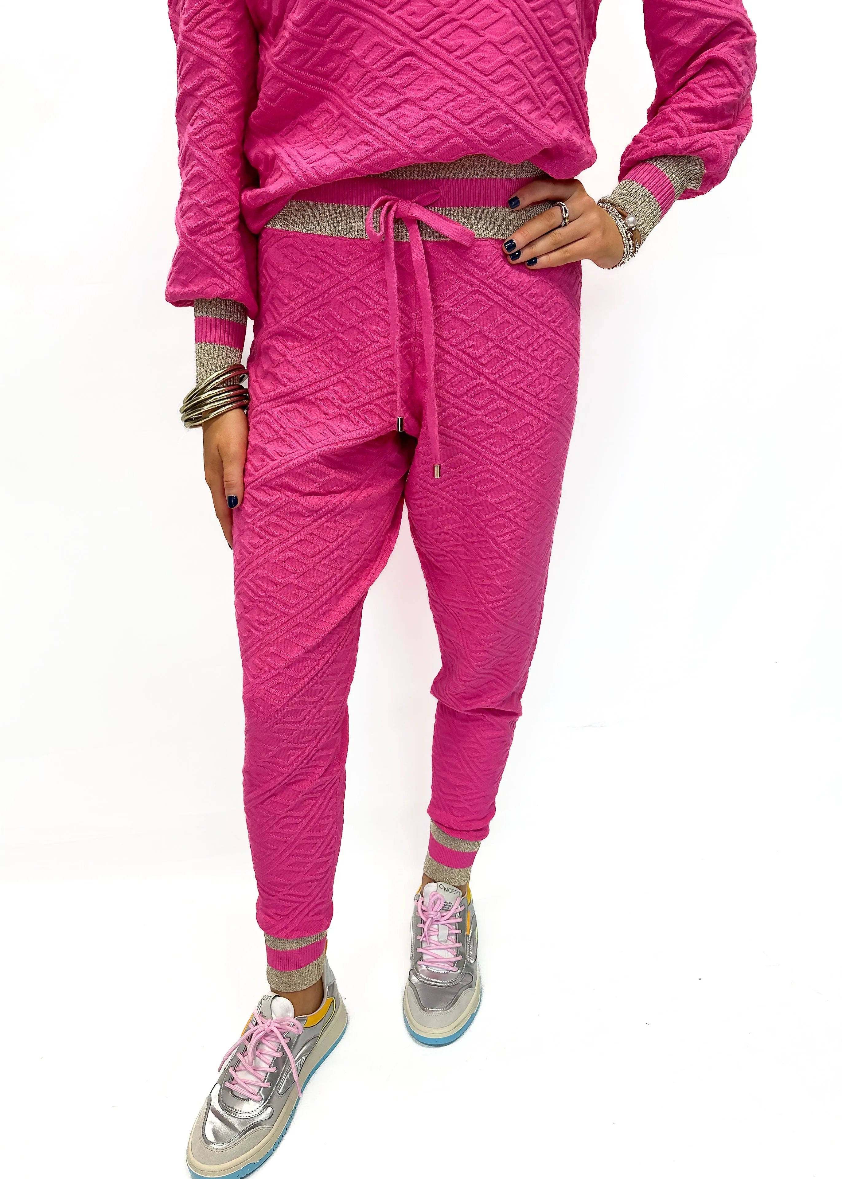 Emily McCarthy Downtown	Jogger - Rose Monogram Knit