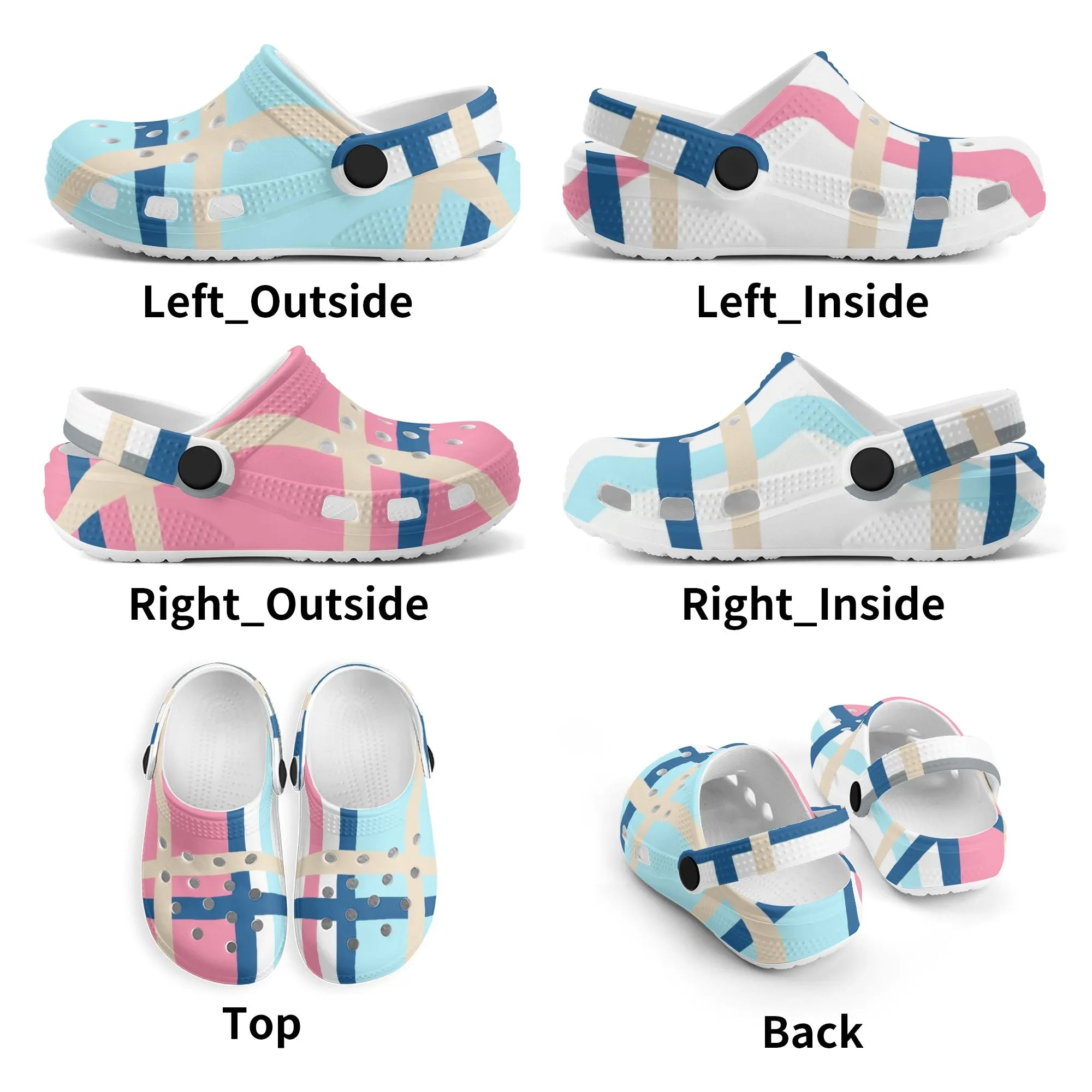 ✨'Ettrick Bay, Bute' Happy Tartan® Kids Classic Clogs✨