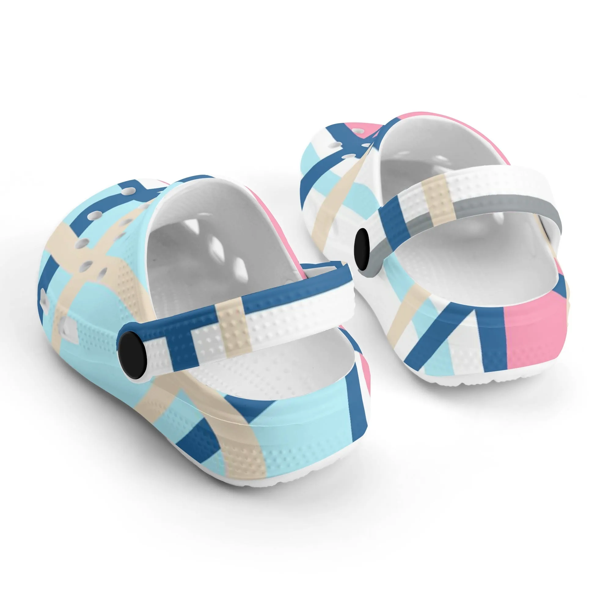 ✨'Ettrick Bay, Bute' Happy Tartan® Kids Classic Clogs✨