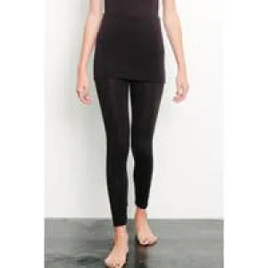 Fabina LA Bamboo Skirted Leggings - Black
