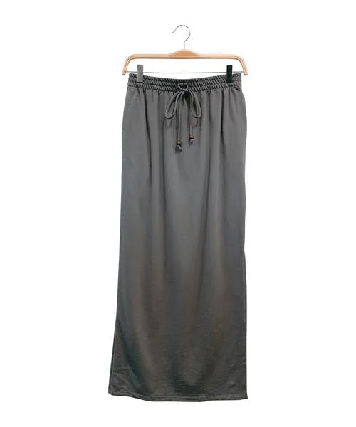 Fabina LA Organic Hemp Side Slit Skirt - Grey