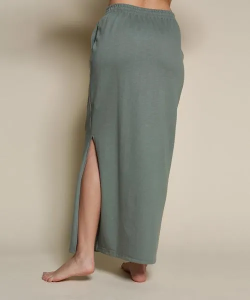 Fabina LA Organic Hemp Side Slit Skirt - Grey