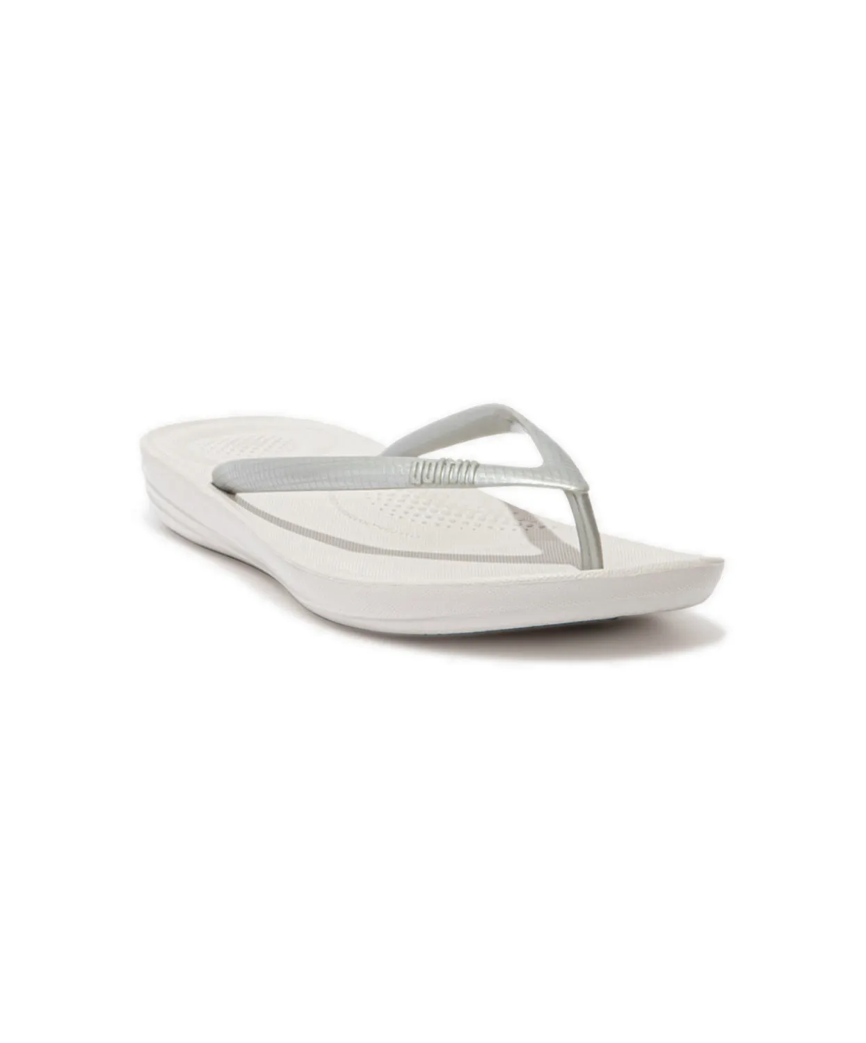 FitFlop iQushion Ergonomic Thongs Silver
