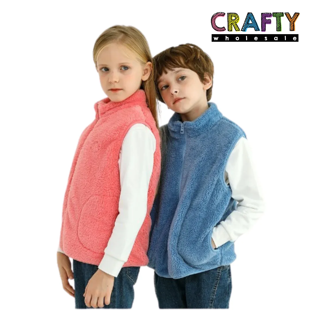 Fluffy Gilet Body Warmer - Pink
