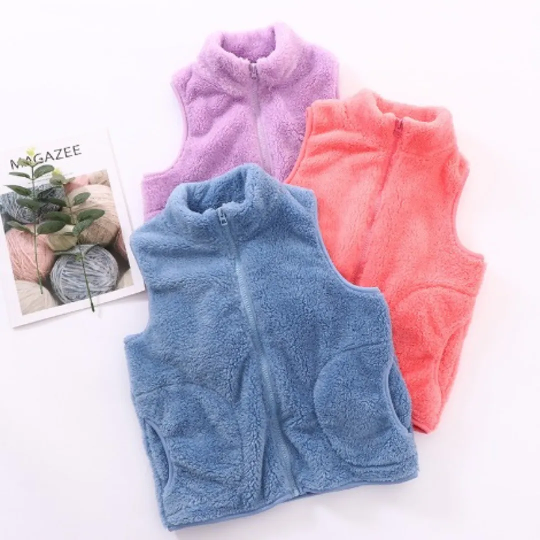 Fluffy Gilet Body Warmer - Pink