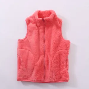 Fluffy Gilet Body Warmer - Pink