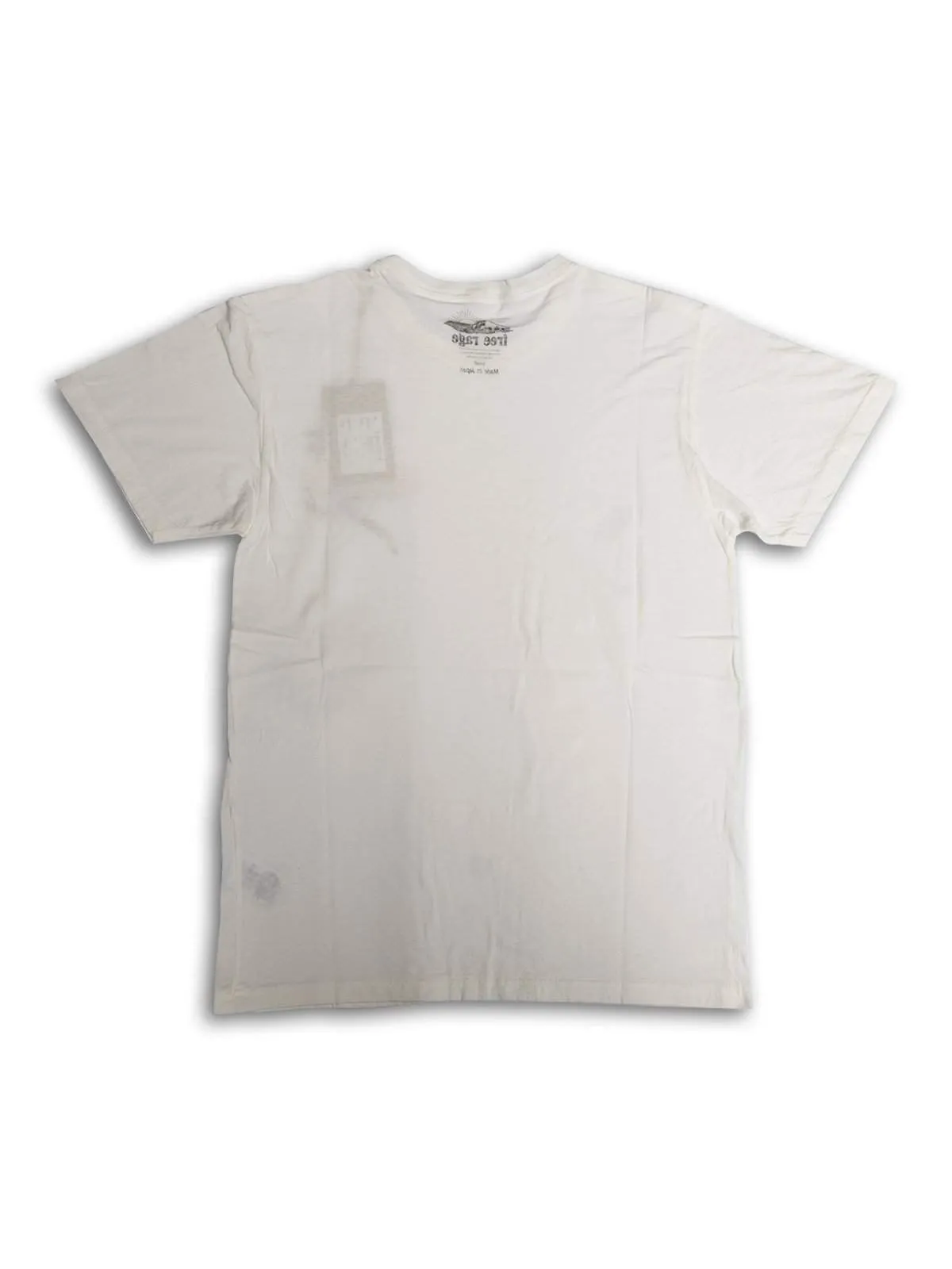 Free Rage Recycled Cotton Tee Hand Paint Good Life White