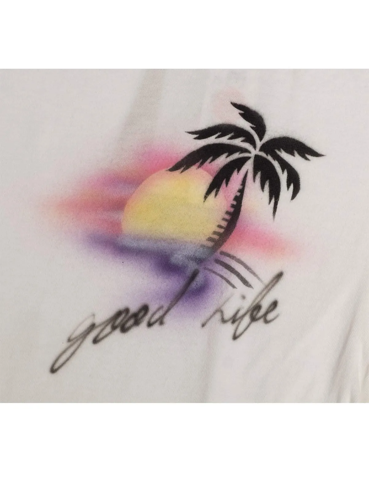 Free Rage Recycled Cotton Tee Hand Paint Good Life White