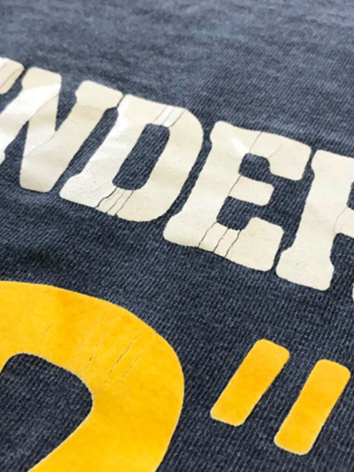 Free Rage Recycled Cotton Vintage Tee No 12 Navy