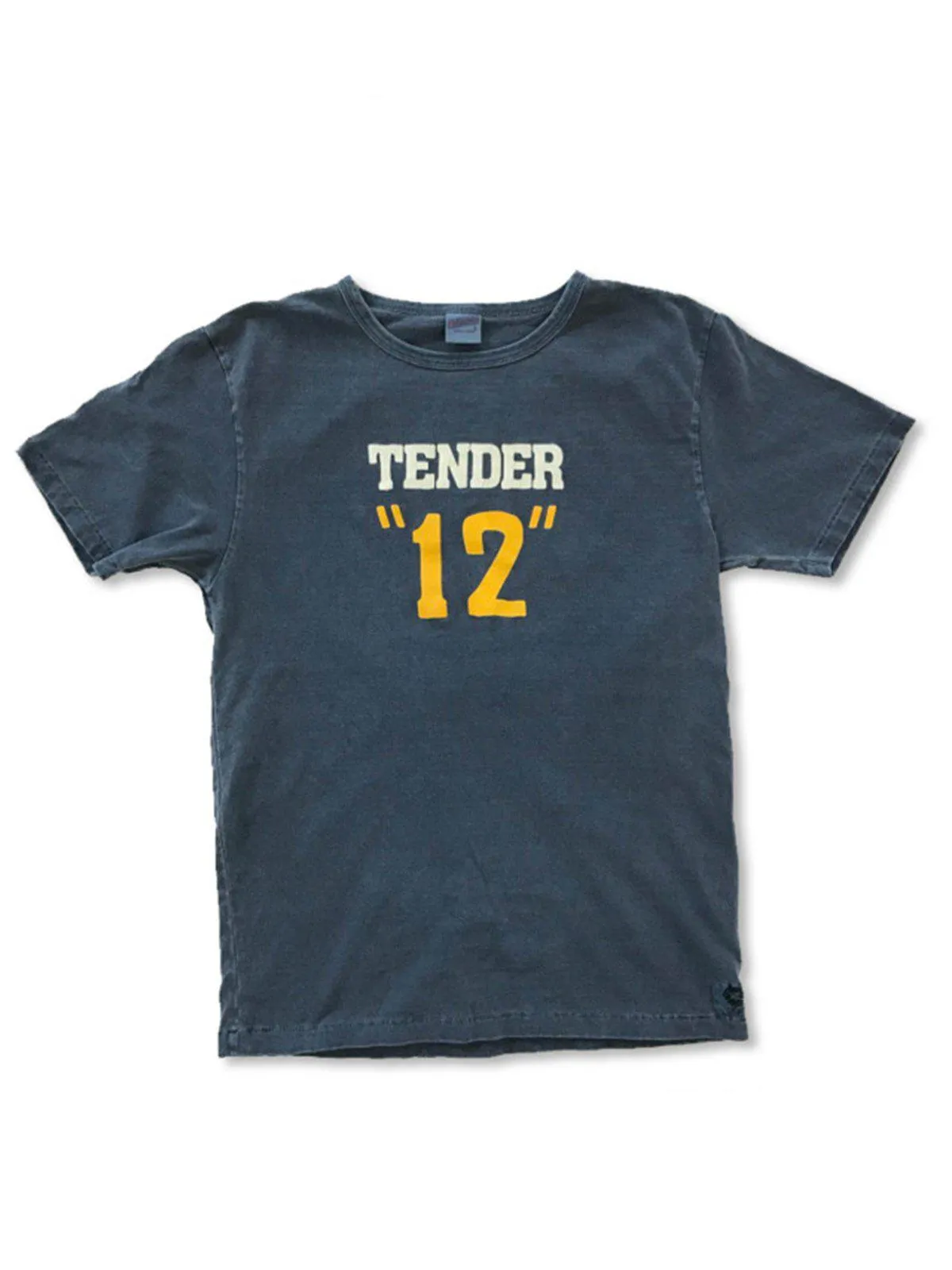 Free Rage Recycled Cotton Vintage Tee No 12 Navy