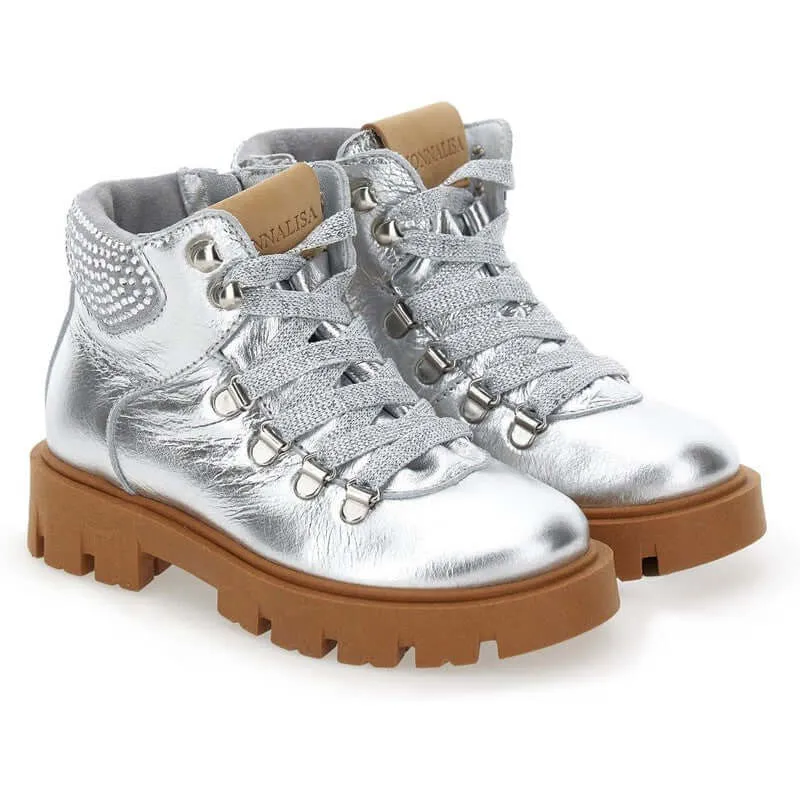 Girls Silver Boots