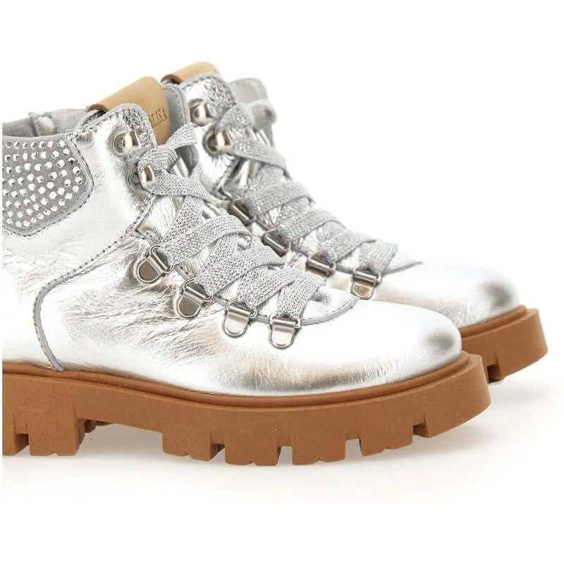 Girls Silver Boots