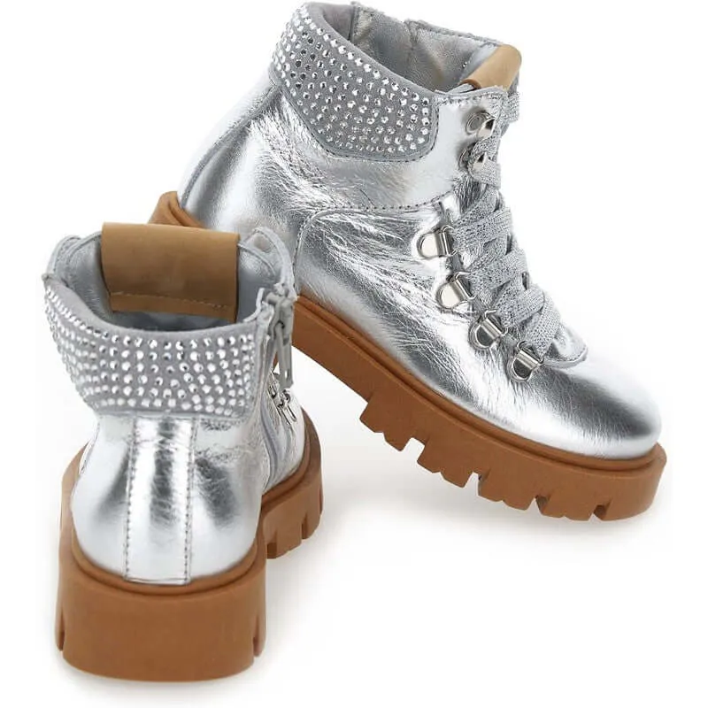 Girls Silver Boots