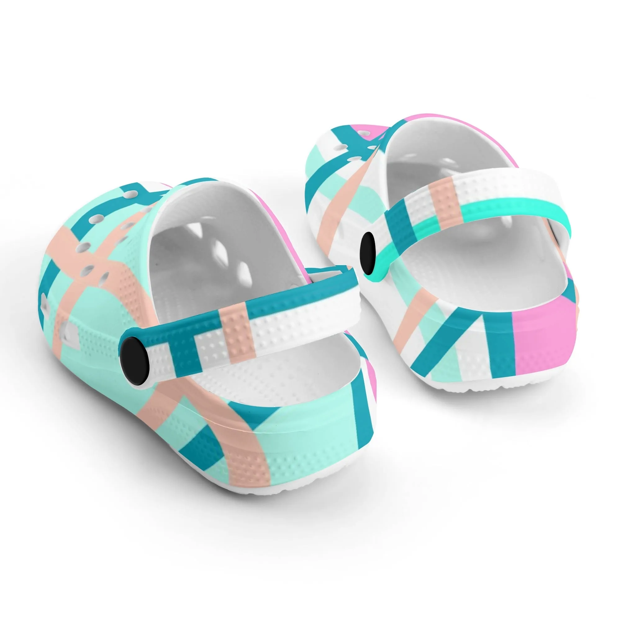 ✨'Glencallum Bay, Bute' Happy Tartan® Kids Classic Clogs✨
