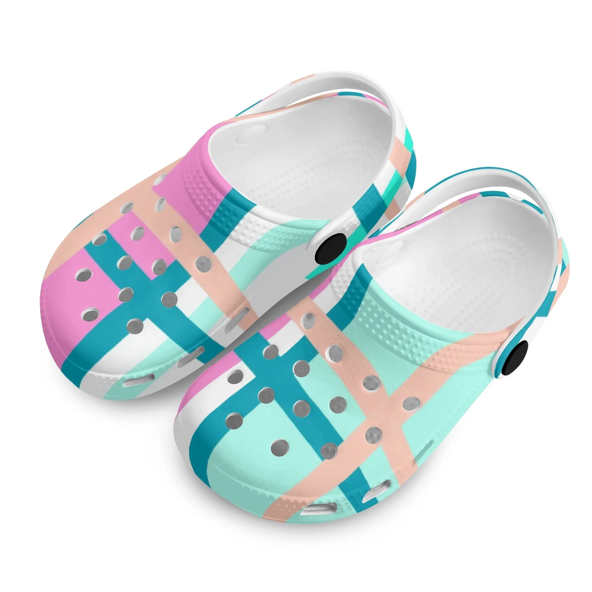 ✨'Glencallum Bay, Bute' Happy Tartan® Kids Classic Clogs✨