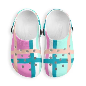✨'Glencallum Bay, Bute' Happy Tartan® Kids Classic Clogs✨