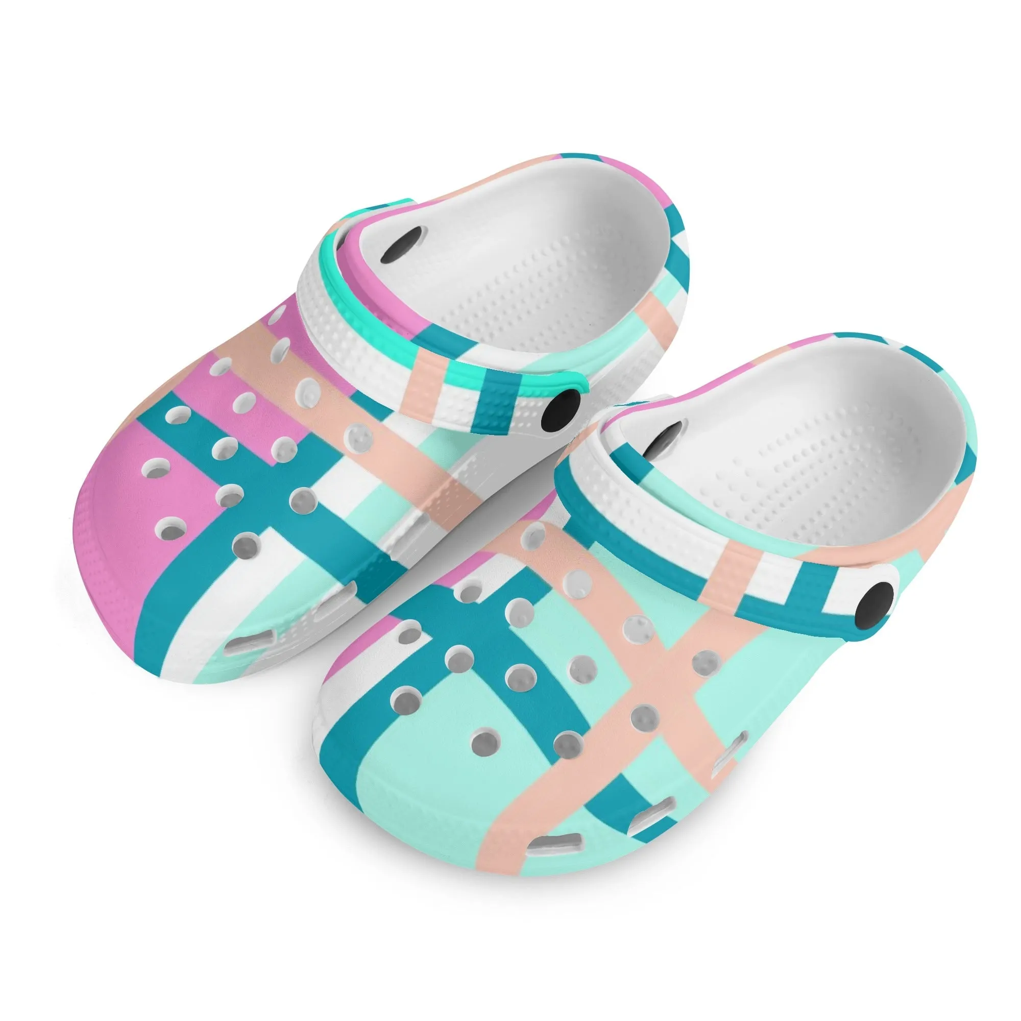 ✨'Glencallum Bay, Bute' Happy Tartan® Kids Classic Clogs✨
