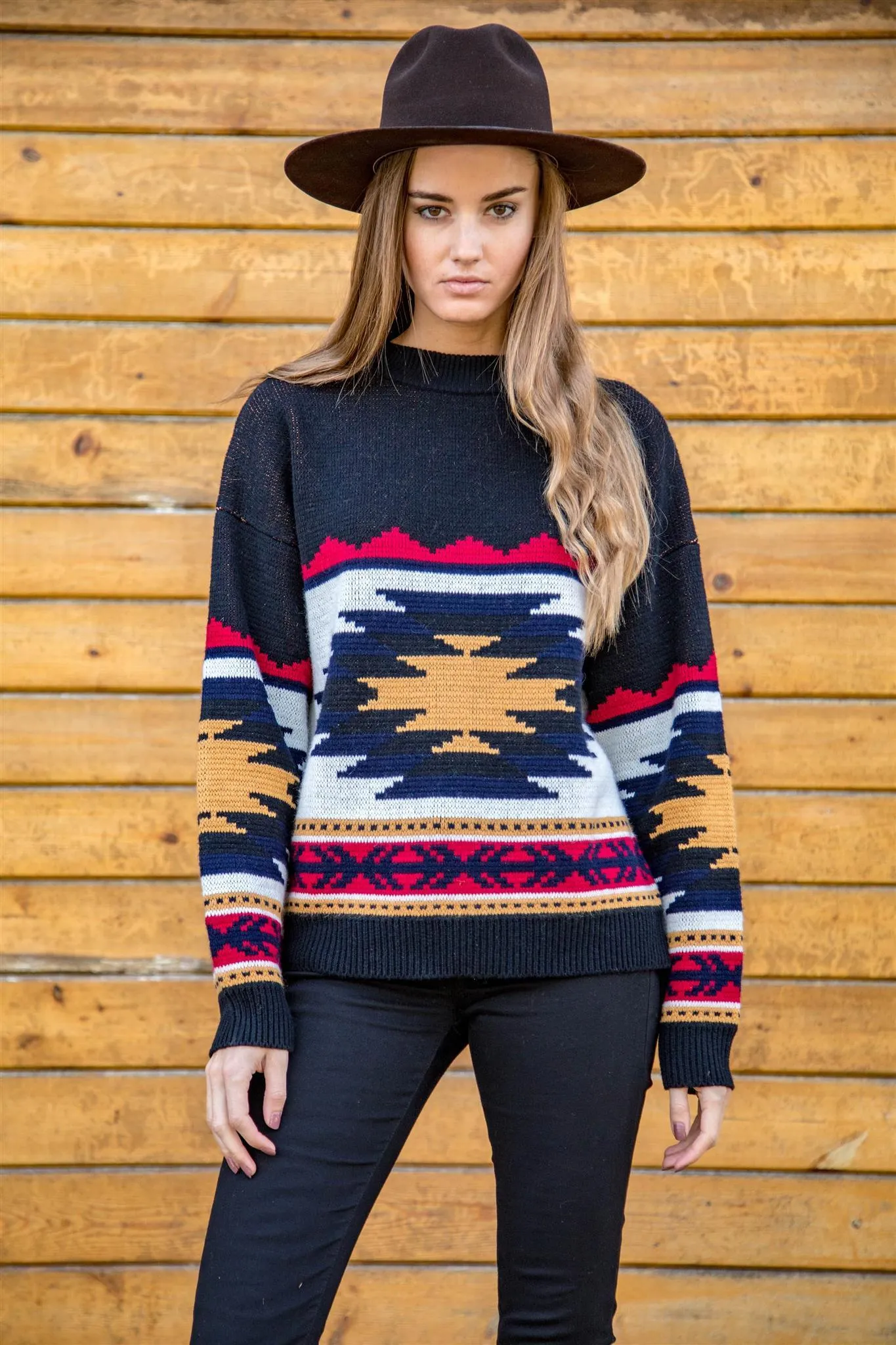 Gone With The West Aztec Pullover Sweater
