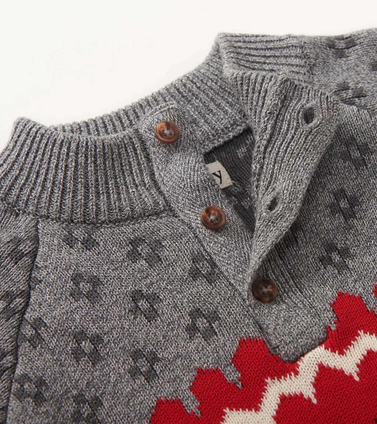 Hatley Boys Winter Elks Mockneck Sweater