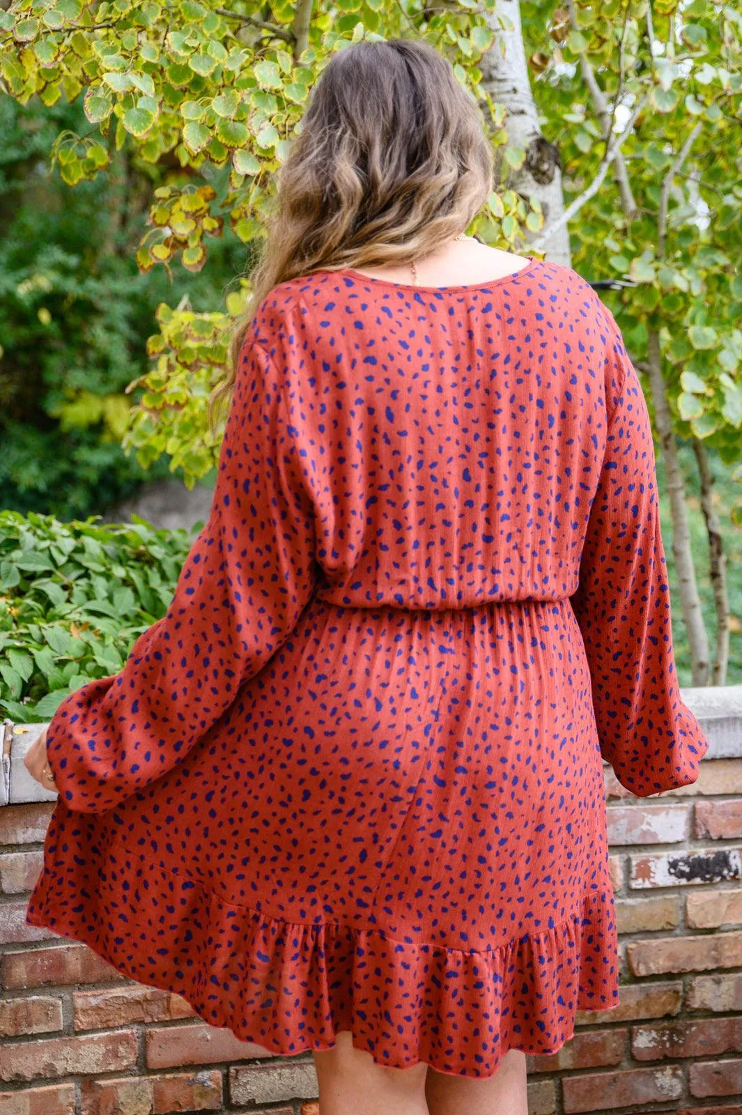 Hazel Blues® | Most Genuine Spotted Dress In Rust
