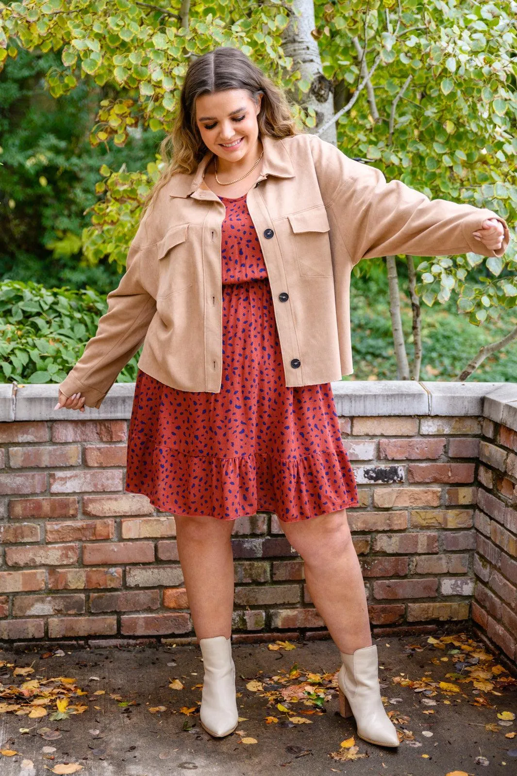 Hazel Blues® | Most Genuine Spotted Dress In Rust