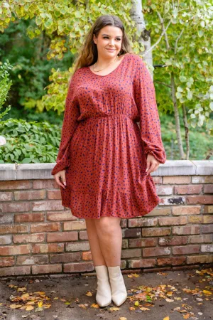 Hazel Blues® | Most Genuine Spotted Dress In Rust