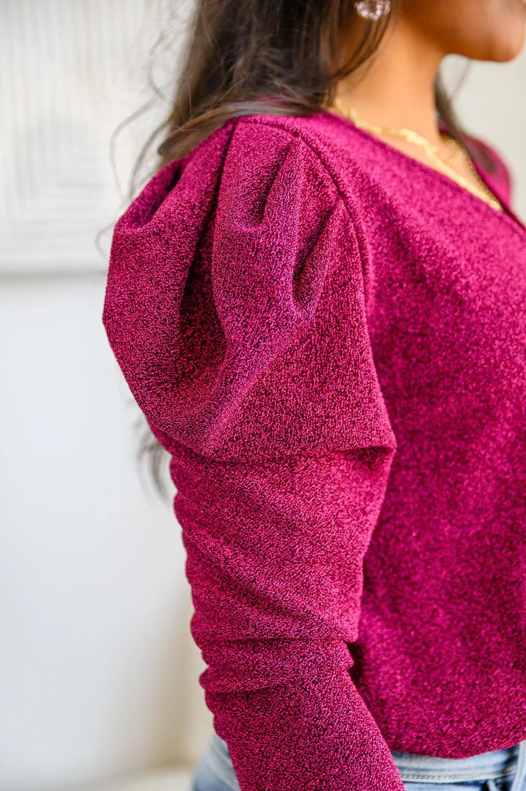 Hazel Blues® | Take Me Out Faux Wrap Bodysuit In Magenta