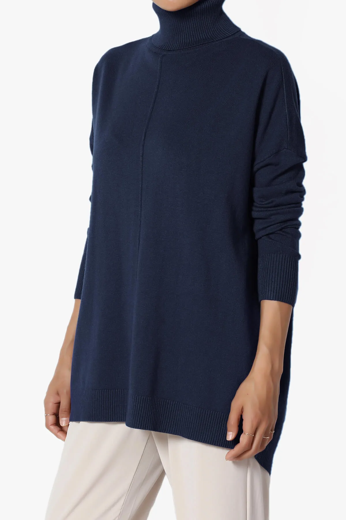 Henley Turtle Neck Knit Sweater