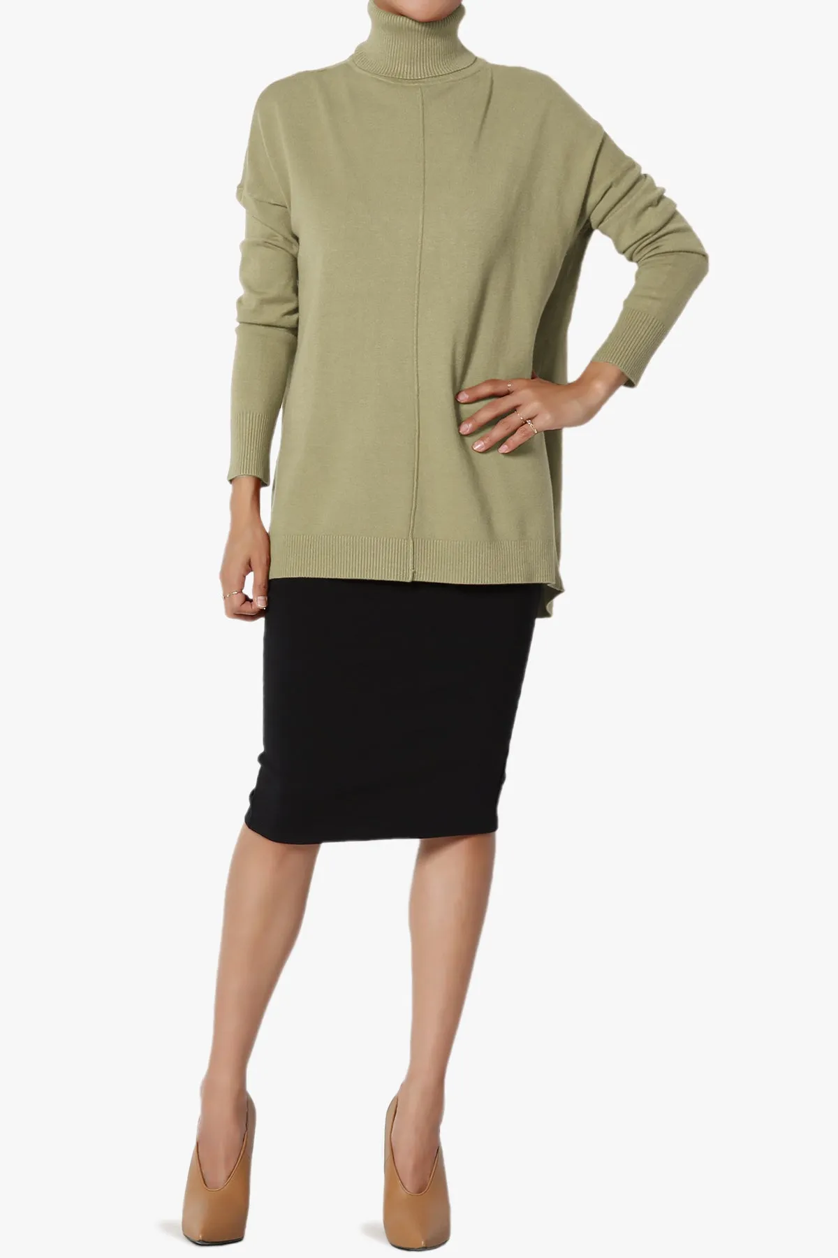 Henley Turtle Neck Knit Sweater