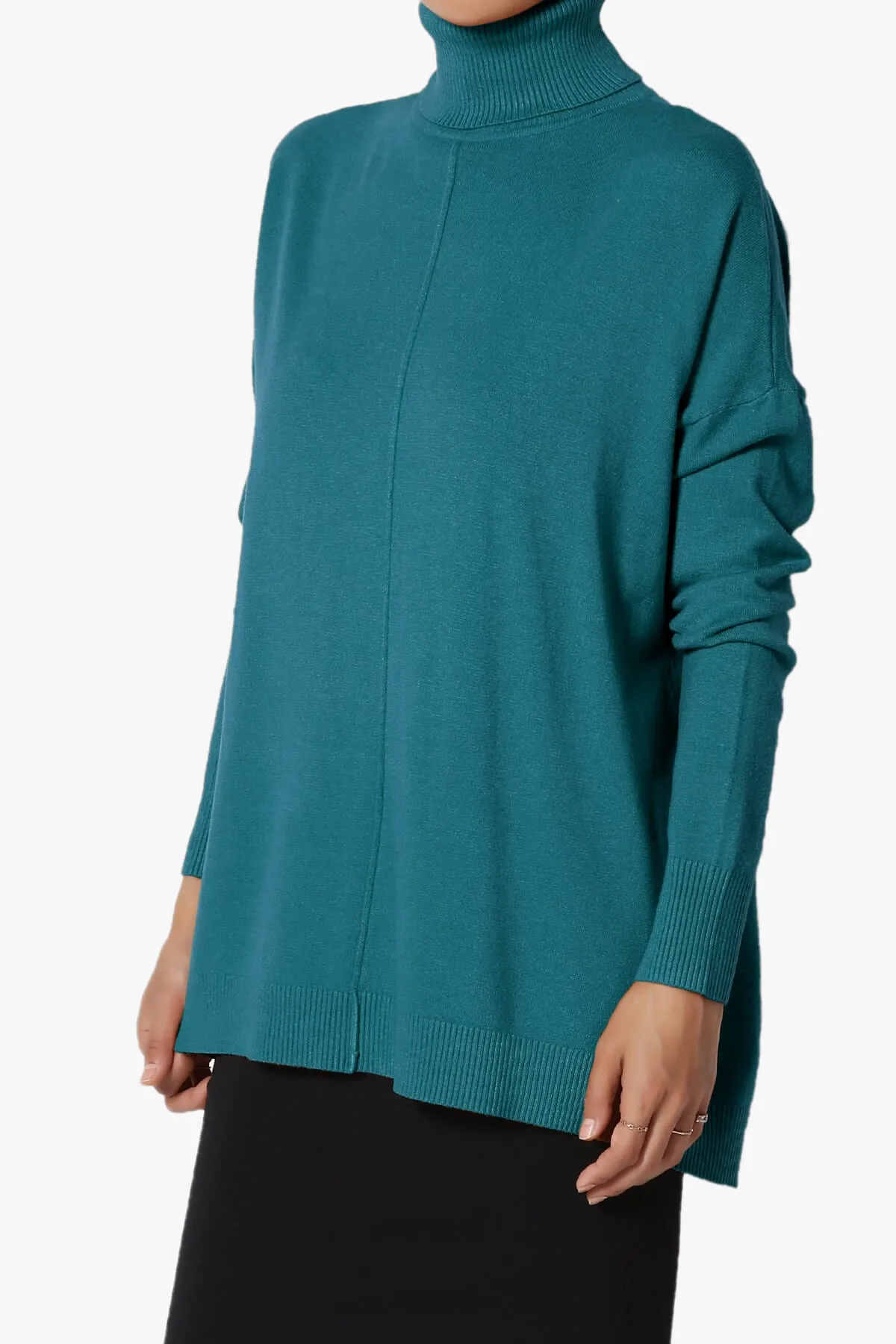 Henley Turtle Neck Knit Sweater