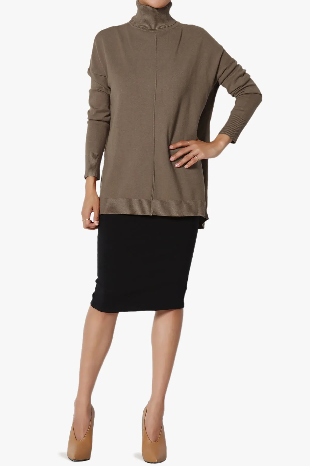 Henley Turtle Neck Knit Sweater