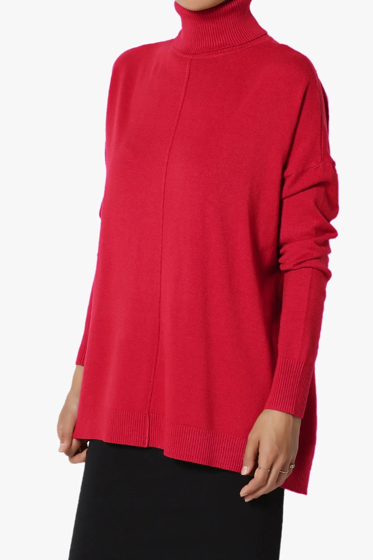 Henley Turtle Neck Knit Sweater